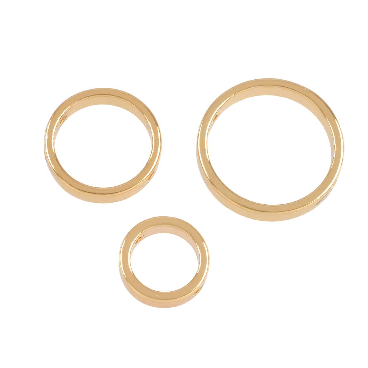 Gold Assorted Circle Bead Frames, 6ct. by Bead Landing&#x2122;